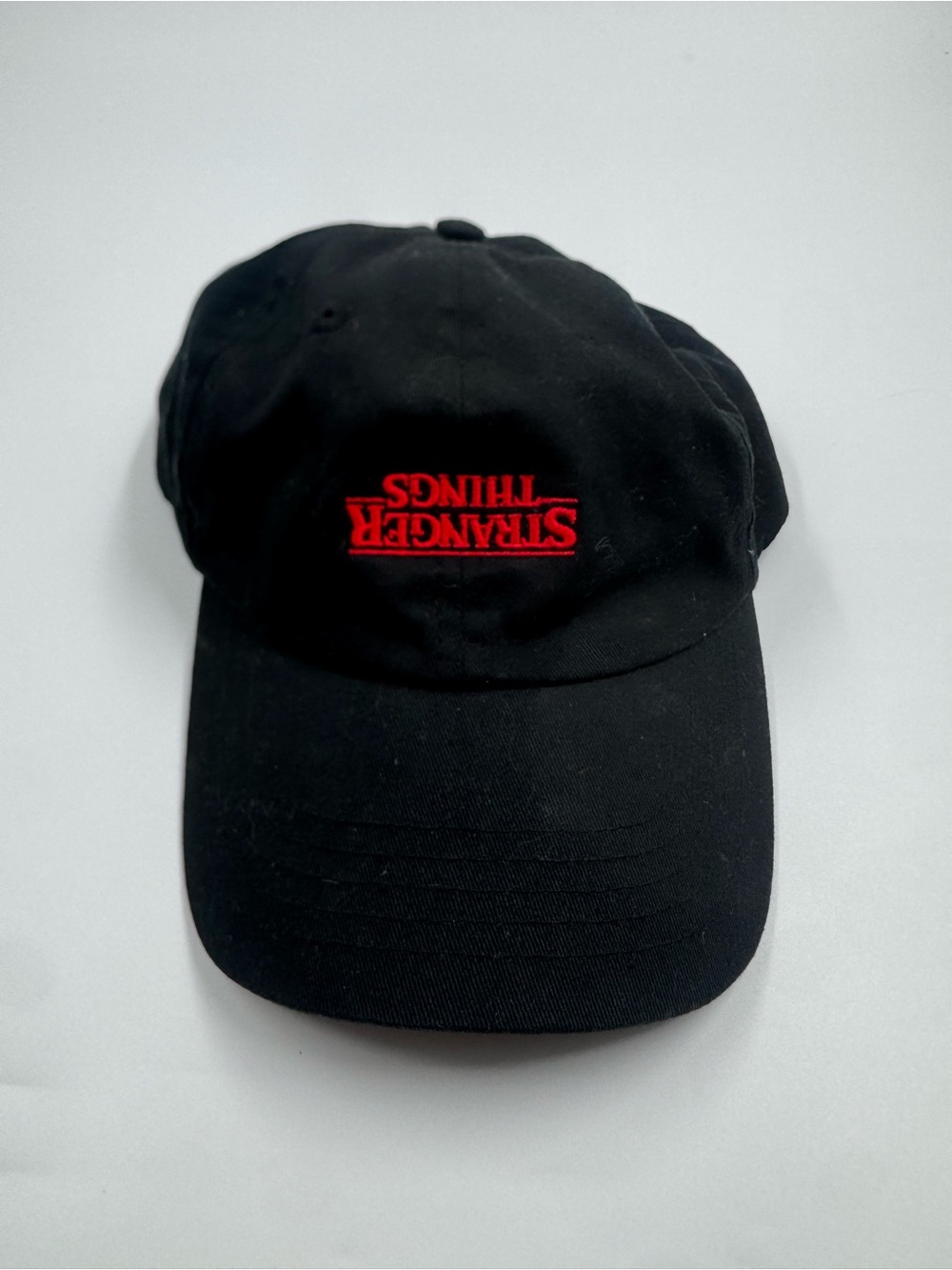 Black 'Stranger Things' Embroidered Cap